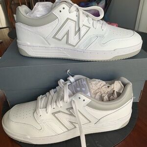 NEW BALANCE BB480 (BRAND NEW) White grey shoes